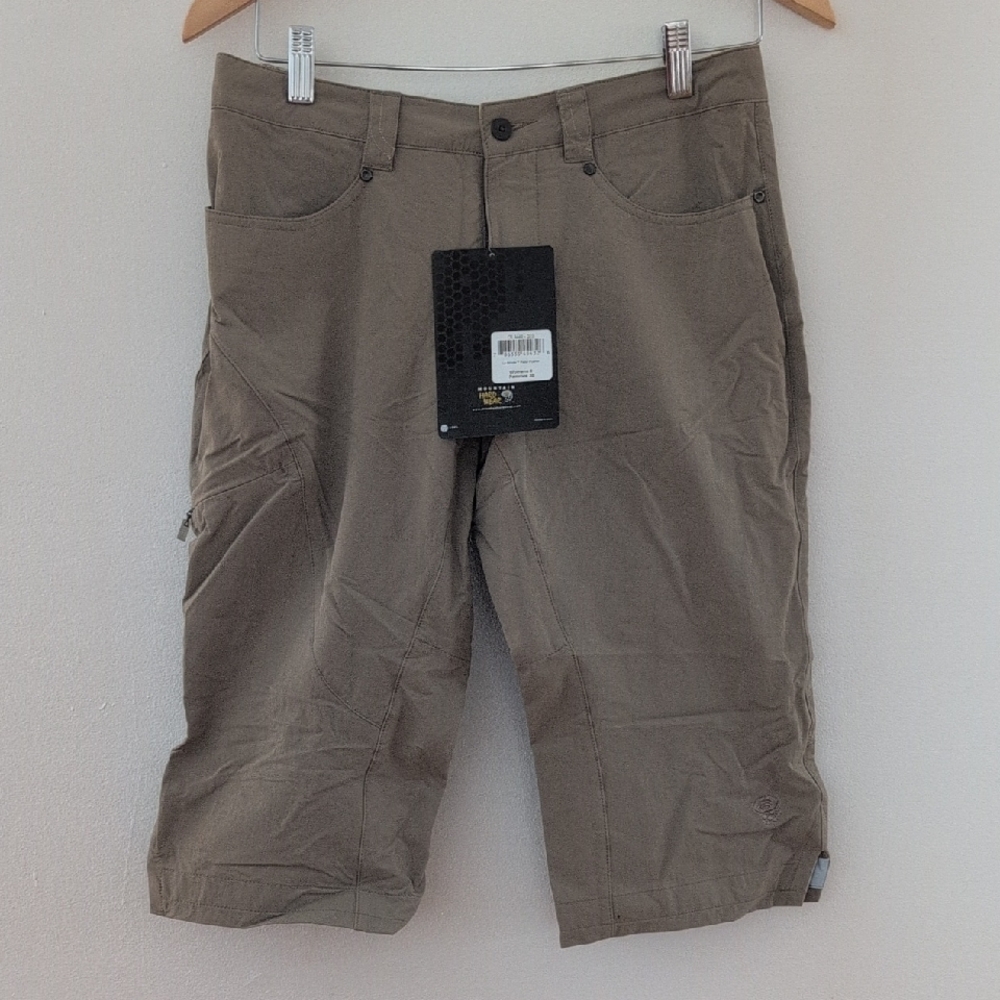 Mountain Hardwear Women's Tan La Strada Pedal Pusher Shorts NWT Sz 6